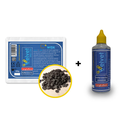 Kettenwachs Set fürs Fahrrad, Rennrad & E-Bike (Fest + Flüssig)